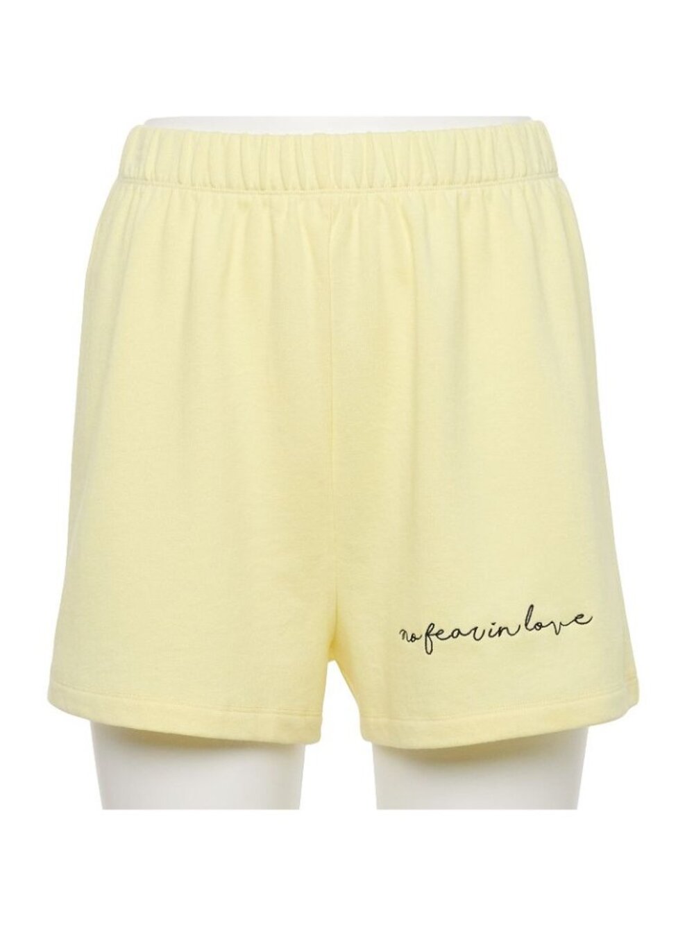 No Fear In Love Yellow Graphic Lounge Shorts By Awake Size L Cotton/Polyester Bl